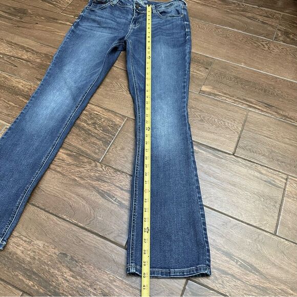 Maurices Womens Jeans Sz 10 Long 10T Medium Wash Sandblasted Bootcut - Picture 5 of 7